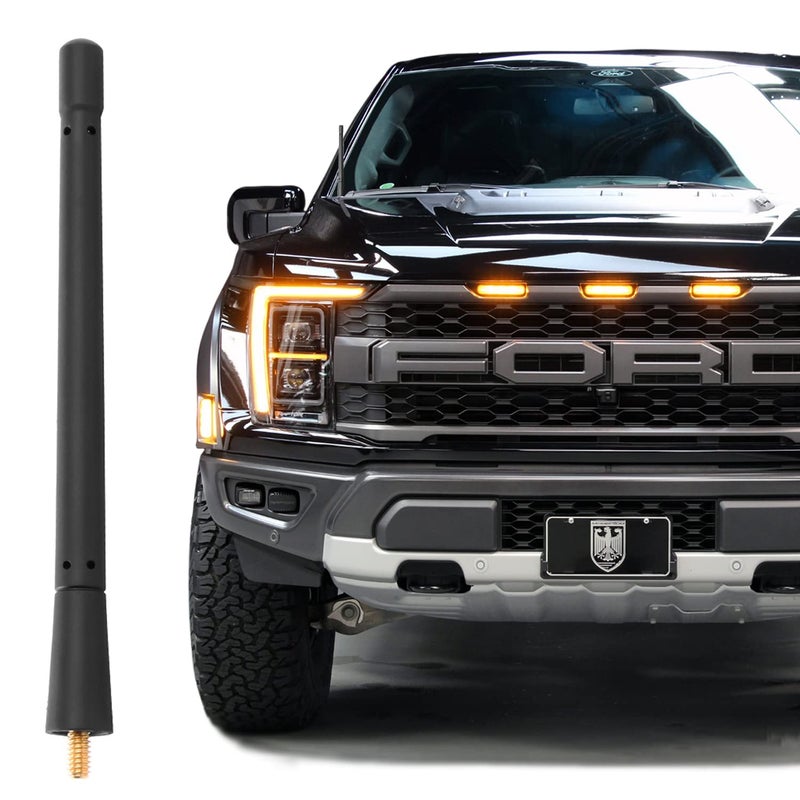 KSaAuto هوائي قصير KSaAuto لفورد F150 F-150 2009-2026، 2017-2026 F-250 F-350، 2021-2024 برونكو، هوائي قصير بطول 7 بوصات لشاحنة F150، ملحقات فورد F150، غير مناسب لبرونكو 2025 - Image 1